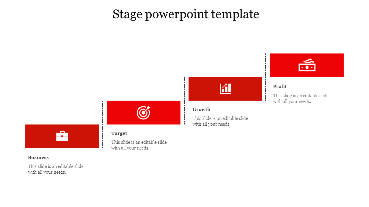 stage powerpoint template-Red